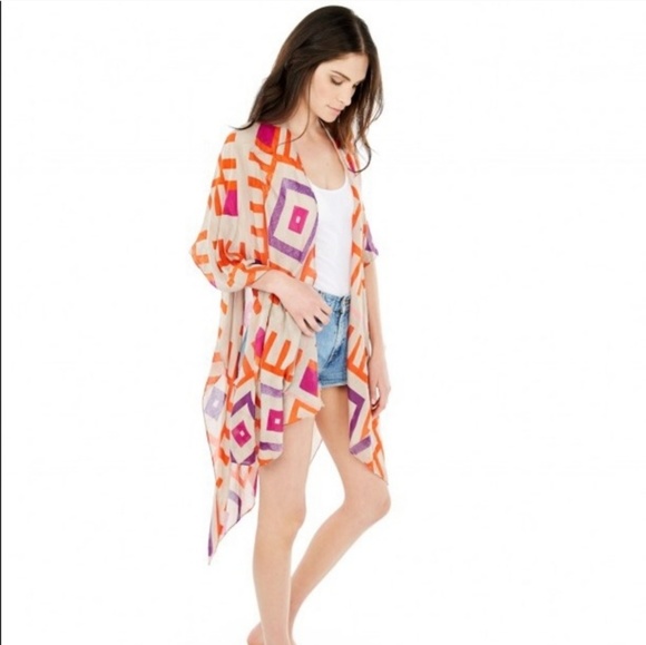 Michael Stars Marrakech Bonfire Ruana - Picture 2 of 7